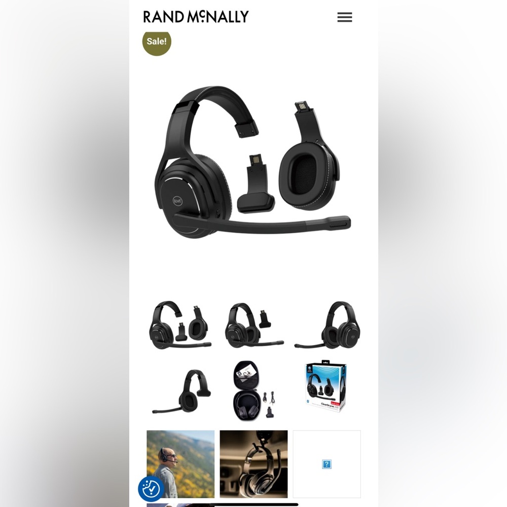 Attn: Truck Drivers- Rand McNally Bluetooth/wifi head set
